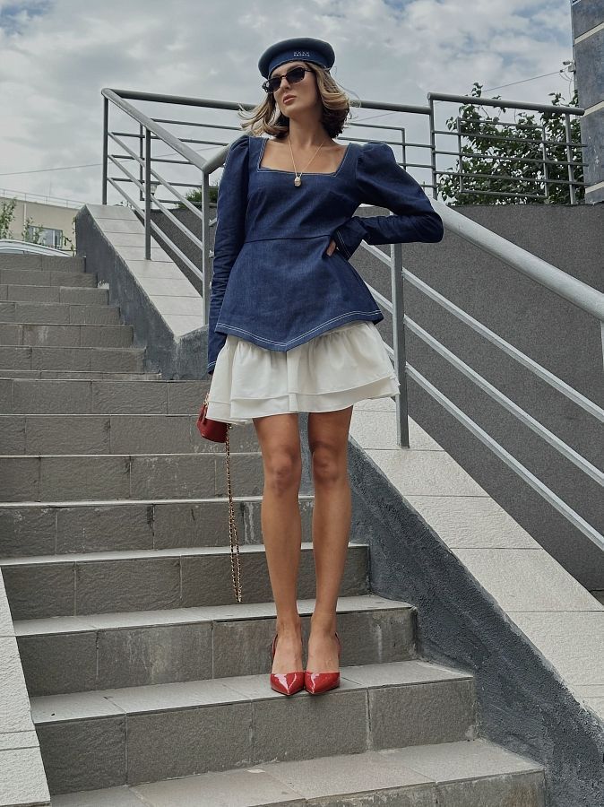 Dzinsowa gorsetowa sykienka 240919/2 № 4