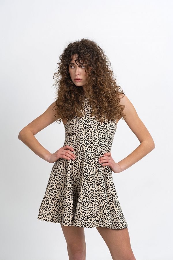 Sukienka mini w panterkę pant06/5 № 1
