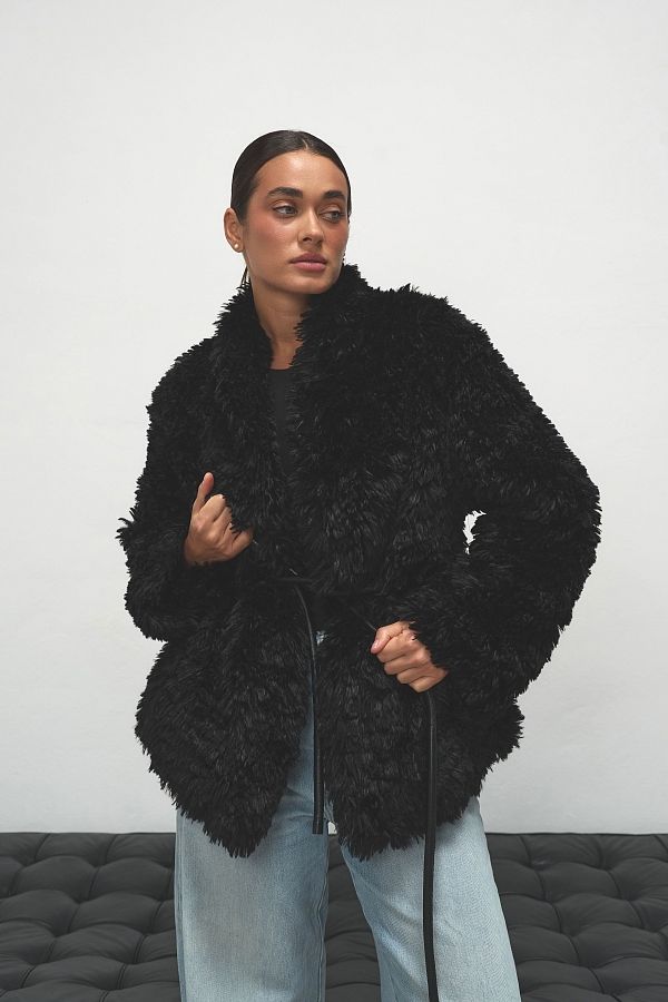 Futro skracane czarne futr12/14 № 1