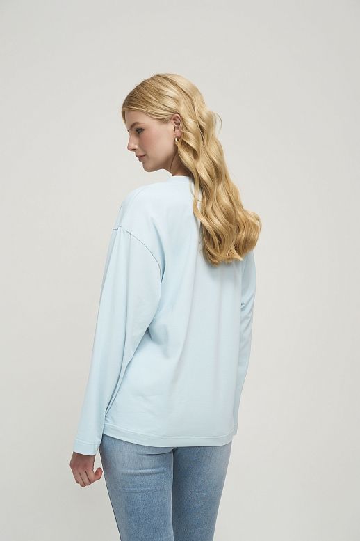 Longsleeve błękitny oversize