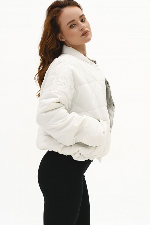 Kurtka pikowana mleczna pikow15/11 № 3