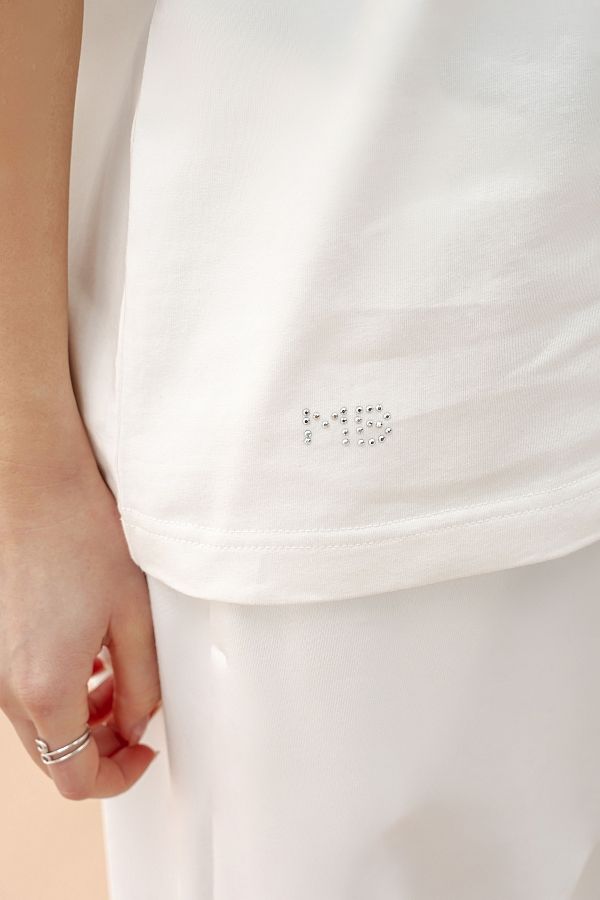 Koszulka z dżetami MBocharova biała FB202411/1 #RU#  FB202411/1 № 3