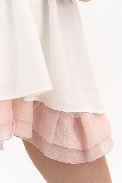 Sukienka z bawełnianym gorsetem mleczna - №2