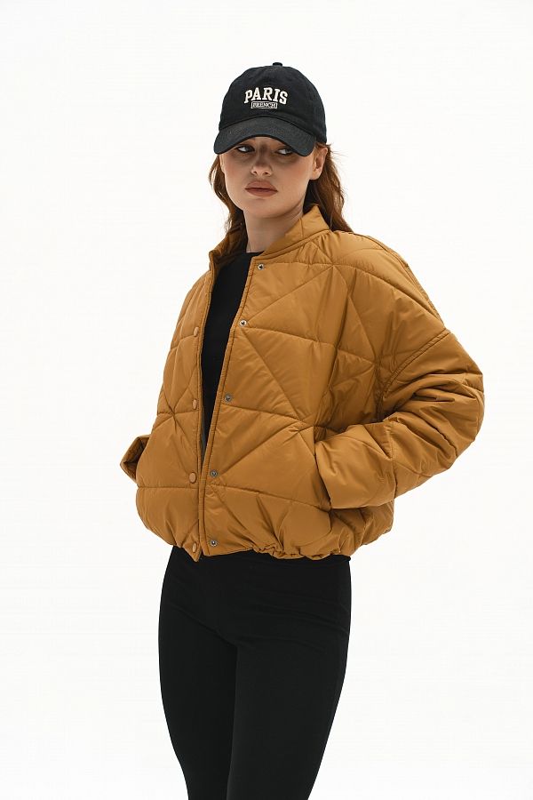 Kurtka pikowana musztardowa pikow15/12 № 2