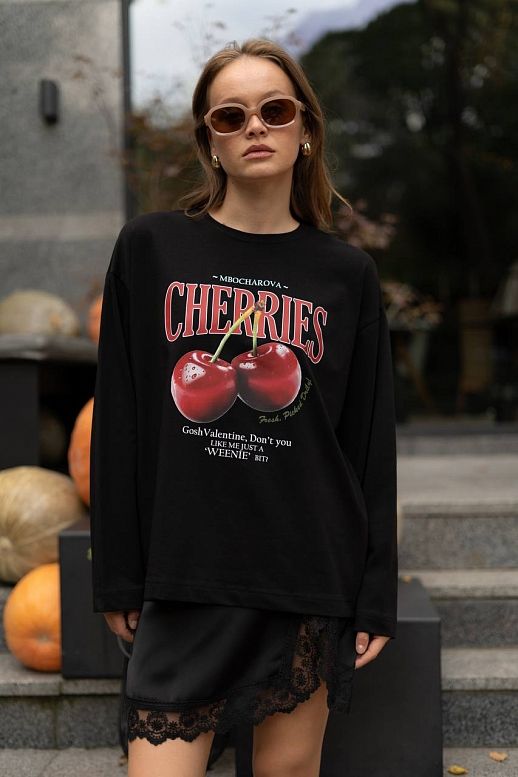 Longsleeve Cherry czarny - №2