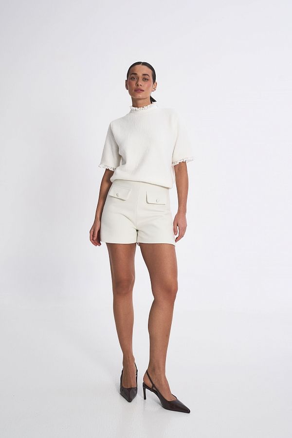 Spodenki wełniane w prążki białe spodenki28/03 #RU#  spodenki28/03 № 1