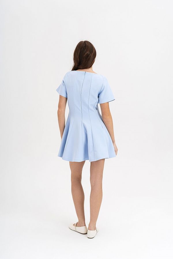 Klasyczna błękitna sukienka klas25/04 № 4