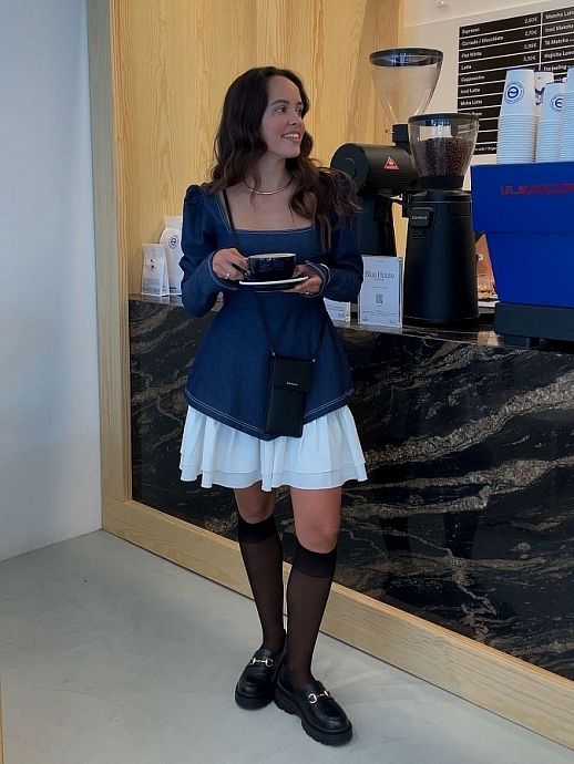 Dzinsowa gorsetowa sykienka