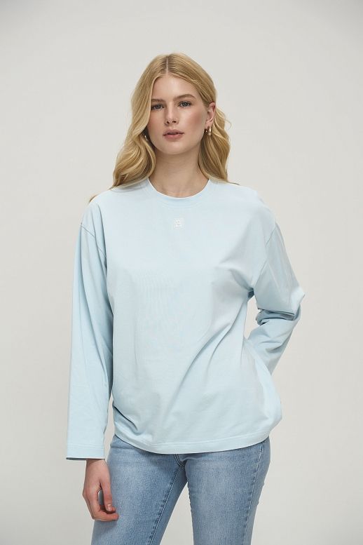 Longsleeve błękitny oversize