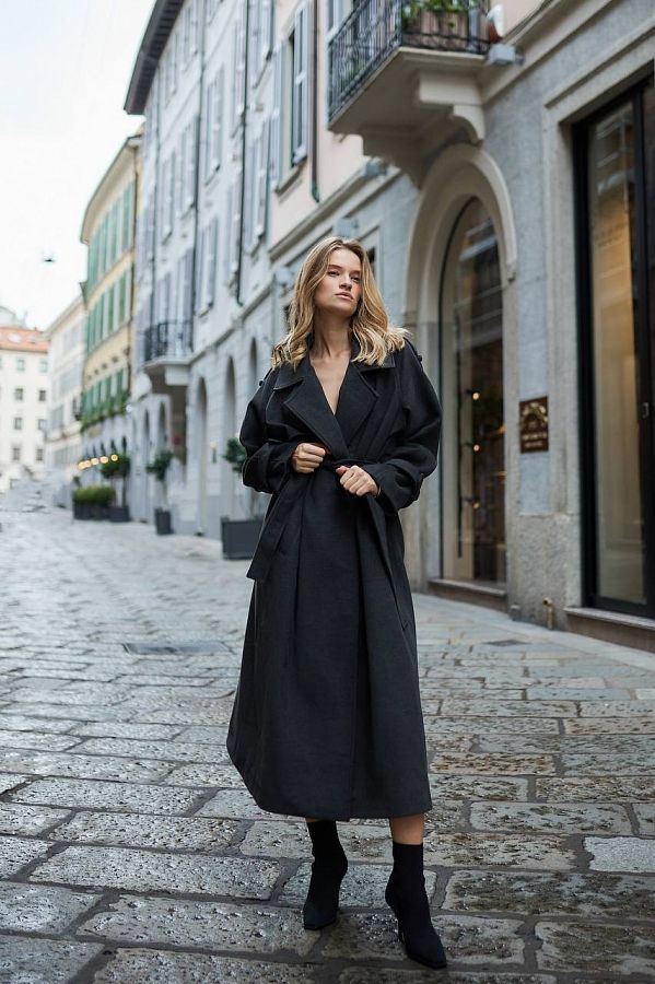 Płaszcz maxi z zatrzaskami 162701 № 5