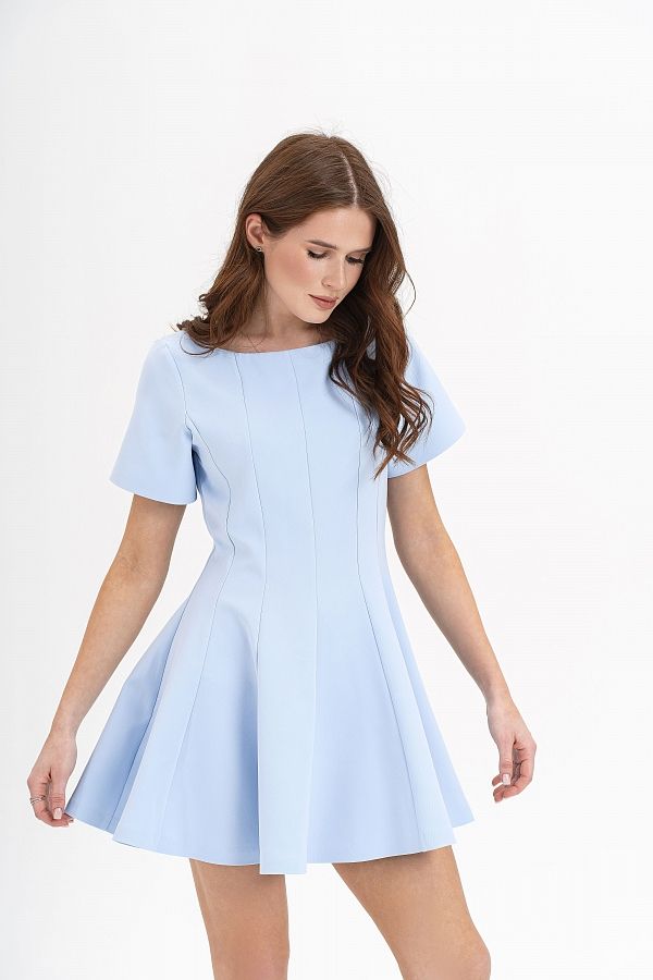 Klasyczna błękitna sukienka klas25/04 № 2