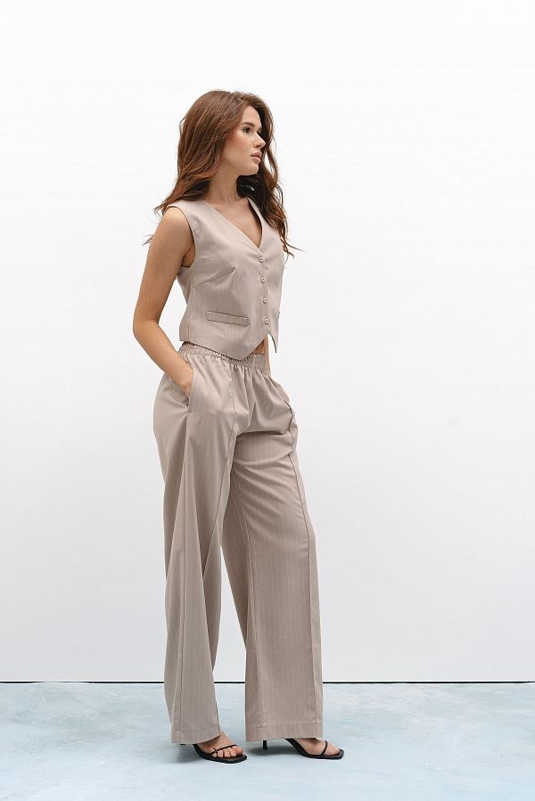 Klasyczna beżowa kamizelka klas05/4 #RU#  klas05/4 № 2