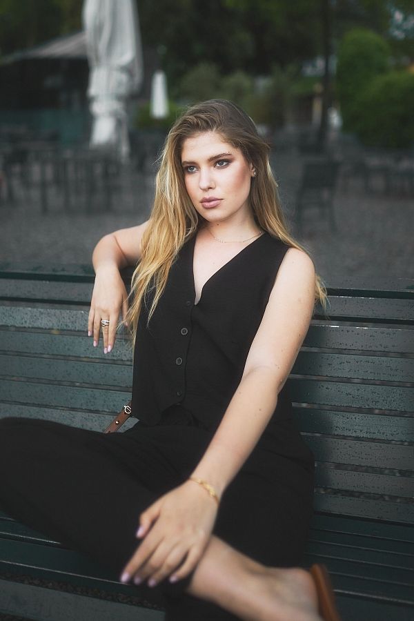 Lniany garnitur kamizelka i spodnie czarny 24019/2 #RU#  24019/2 № 3