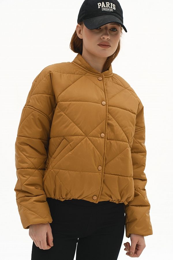 Kurtka pikowana musztardowa pikow15/12 № 1