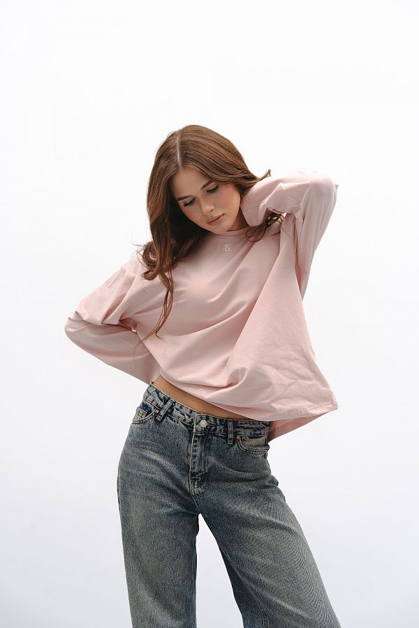 Longsleeve różowy oversize long05/5 № 2