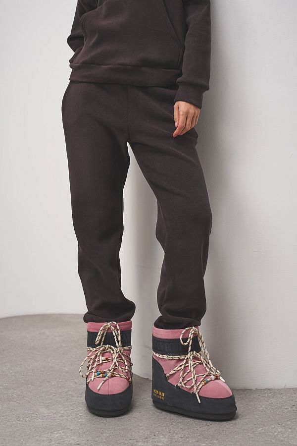 Polarowy garnitur bluza i spodnie brązowy garnitur19/12 #RU#  garnitur19/12 № 3