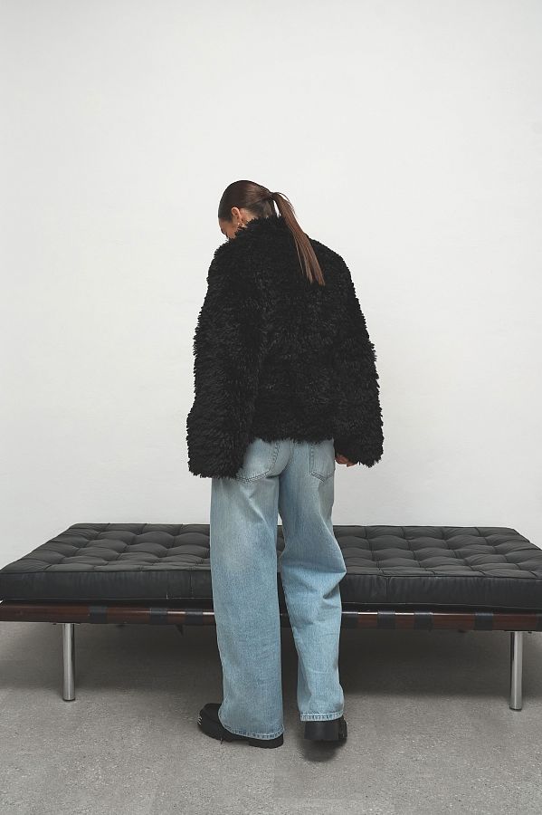 Futro skracane czarne futr12/14 № 3