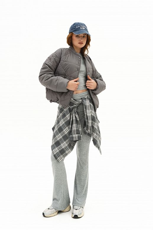 Kurtka pikowana grafitowa - №2