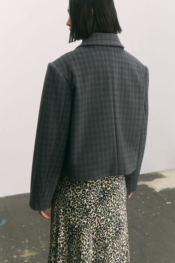 Marynarka na guzikach w ciemnoszarą kratę  МБПЛ1202 #RU#  МБПЛ1202 № 3