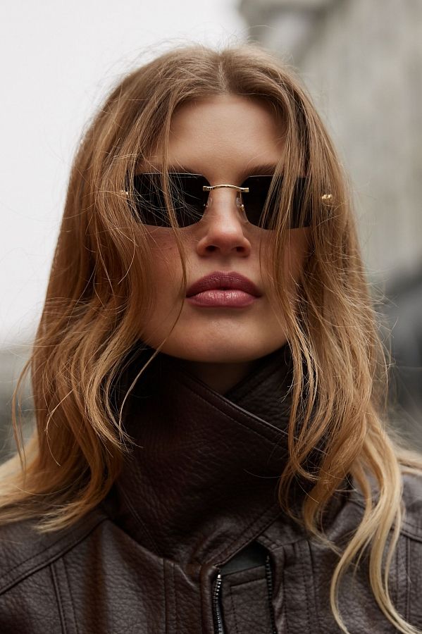 Kurtka oversize skórzana brązowa kurt06/03 № 4