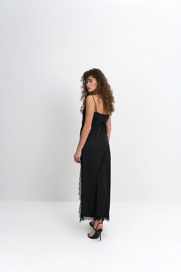 Jedwabna sukienka z koronką  jedws14/1 № 4