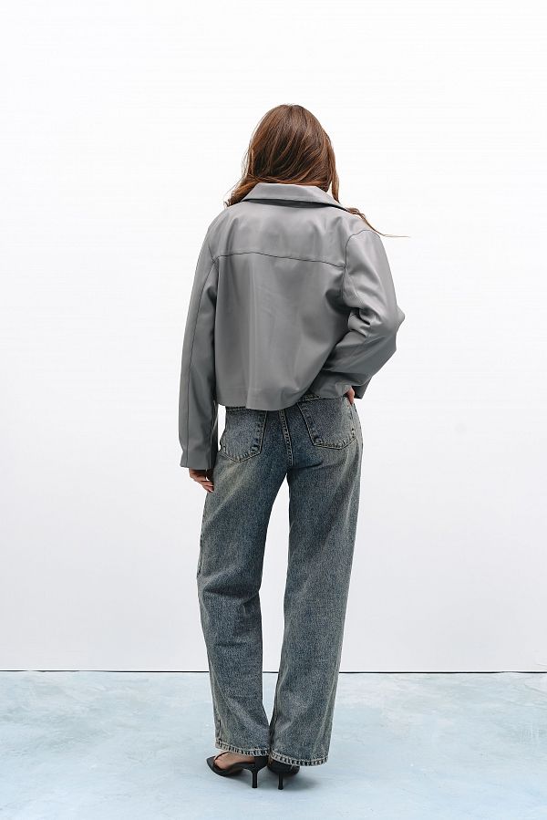 Kurtka z ekoskóry szara trenc11/11 #RU#  trenc11/11 № 5