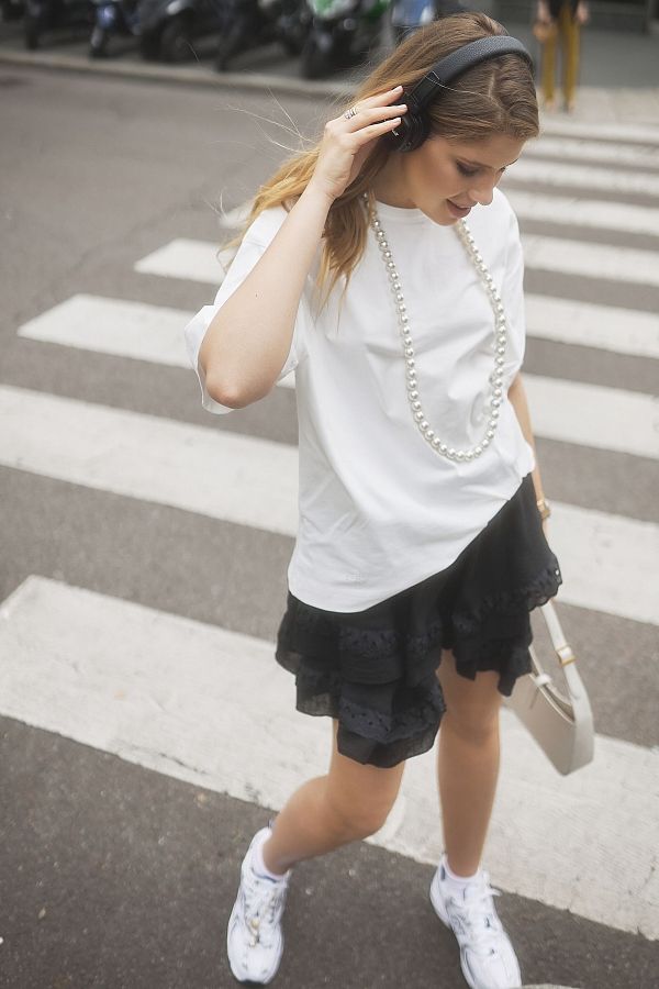 Spódnica mini z koronką czarna SP2024/2 #RU#  SP2024/2 № 3