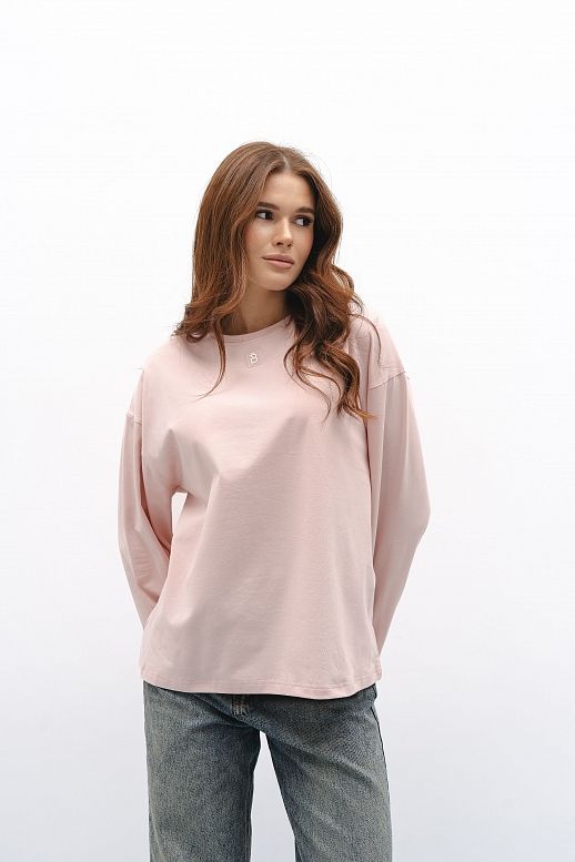 Longsleeve różowy oversize