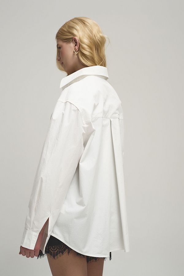 Gładka koszula oversize biała koszula18/06 #RU#  koszula18/06 № 2