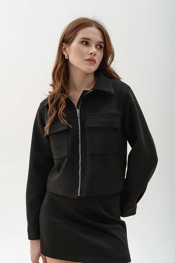 Zamszowa spódnica czarna prem25/06 #RU#  prem25/06 № 2