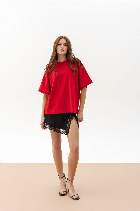 Jedwabna mini spódnica czarna spod26/03 #RU#  spod26/03 № 4