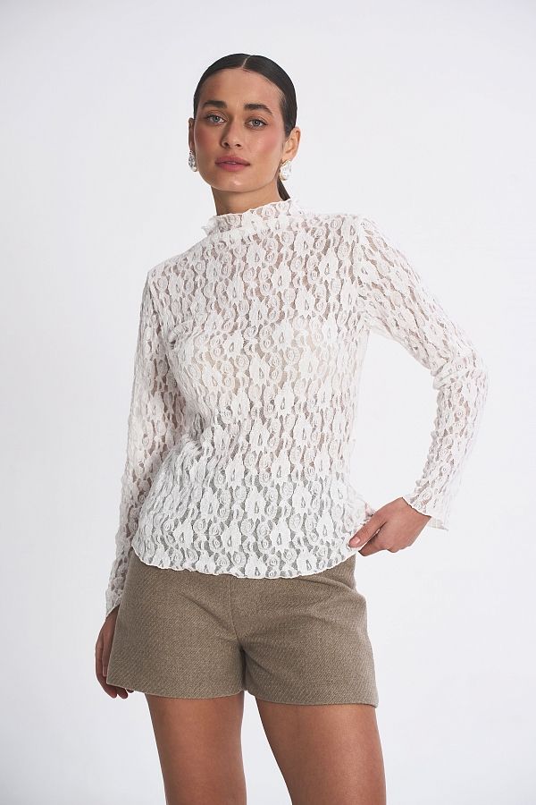 Spodenki wełniane w prążki beżowe spodenki28/02 #RU#  spodenki28/02 № 1