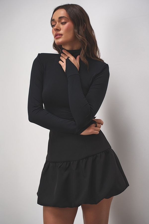 Golf klasyczny z poduszkami czarny golf19/12 № 3