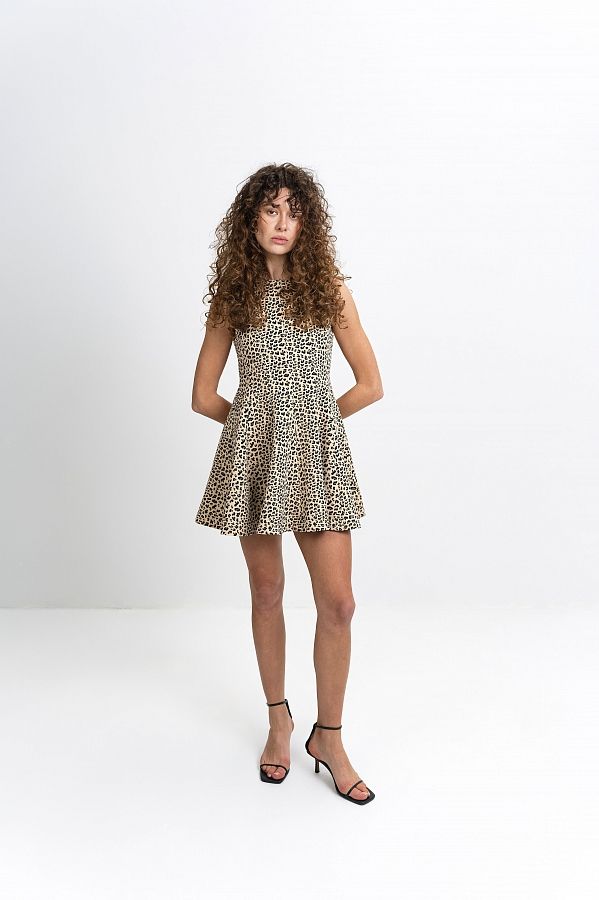 Sukienka mini w panterkę pant06/5 № 2