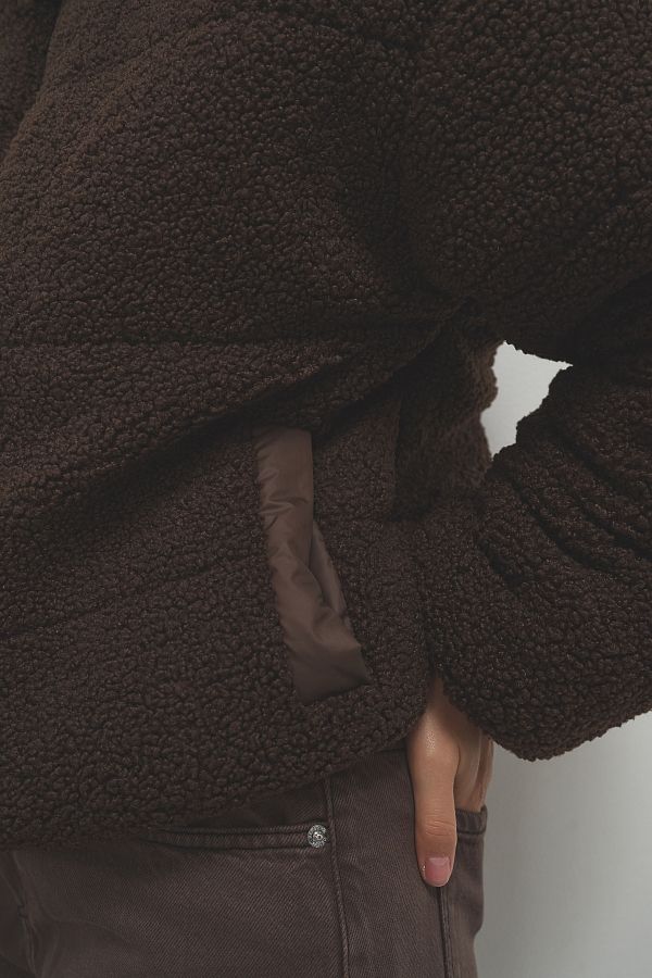  Kurtka Teddy brązowa 10016-012 № 4