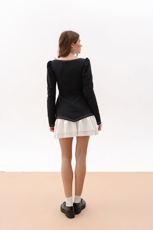 Dzinsowa gorsetowa sykienka czarna dzin25/01 № 5