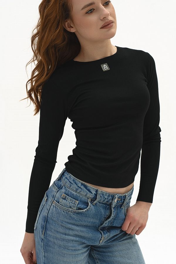 Longsleeve czarny long15/11 № 2