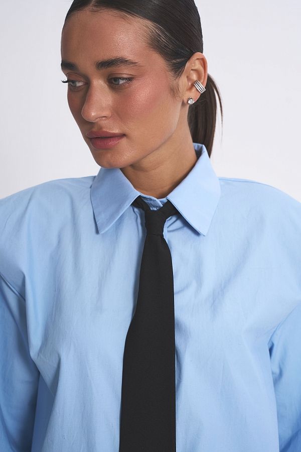 Bawełniana koszula z poduszkami błękitna kosz11/02 #RU#  kosz11/02 № 4