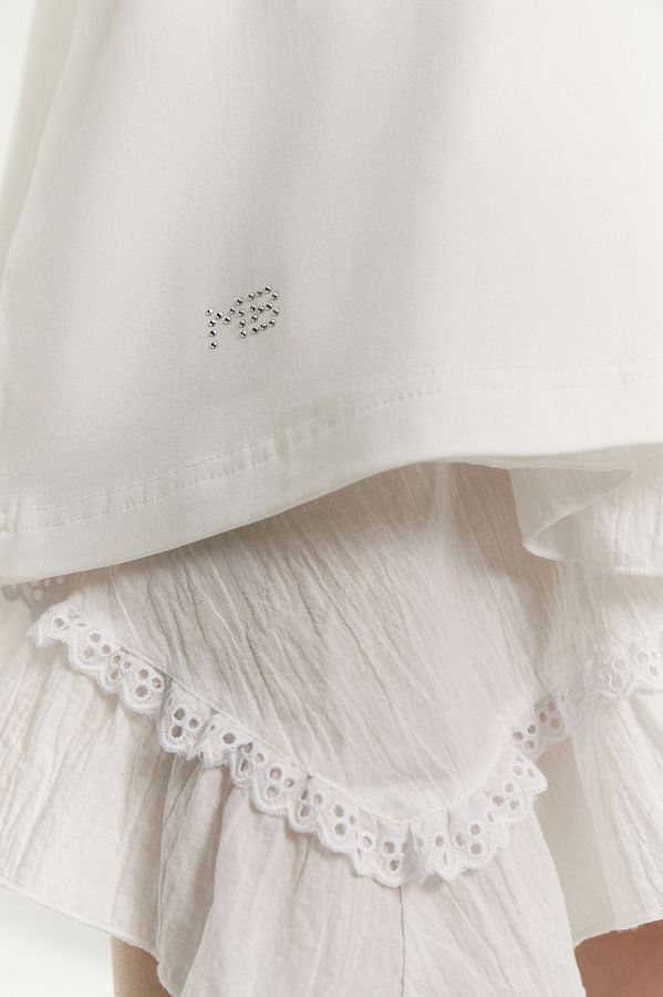 Spódnica mini z koronką mleczna SP2024/1 #RU#  SP2024/1 № 6