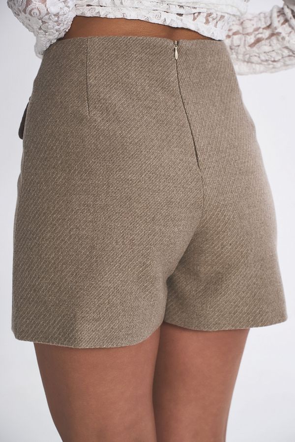 Spodenki wełniane w prążki beżowe spodenki28/02 #RU#  spodenki28/02 № 4