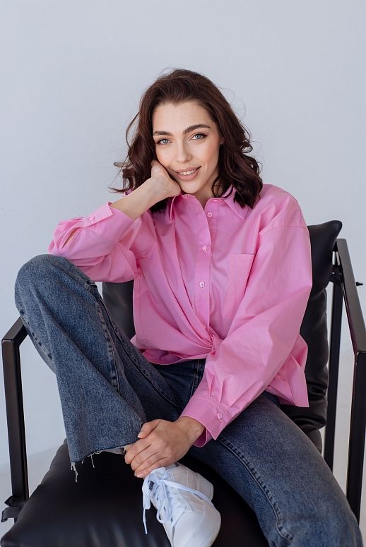 Klasyczna koszula w kolorze różowym