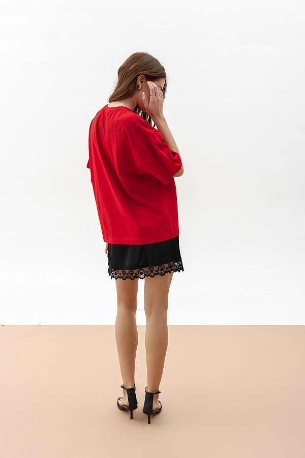 Jedwabna mini spódnica czarna spod26/03 #RU#  spod26/03 № 5