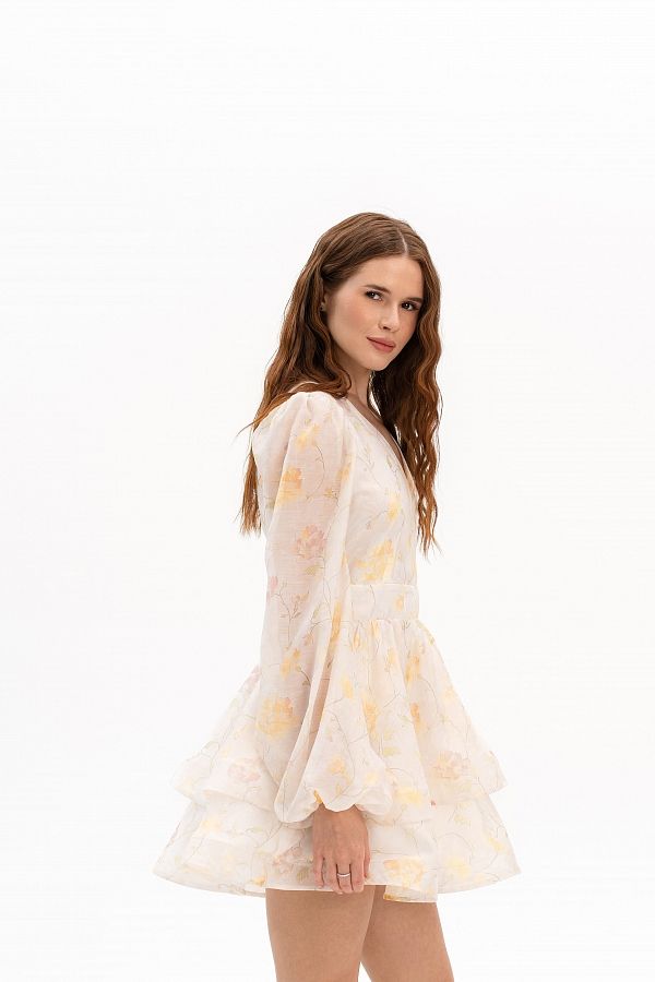 Sukienka z podwójną spódnicą z nadrukiem podw30/05 № 4