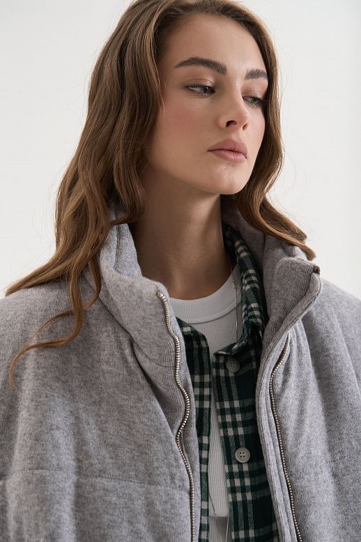 Dzianinowa kamizelka szara - №2