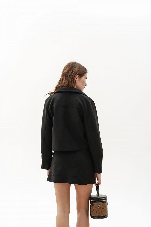 Zamszowa spódnica czarna prem25/06 #RU#  prem25/06 № 3