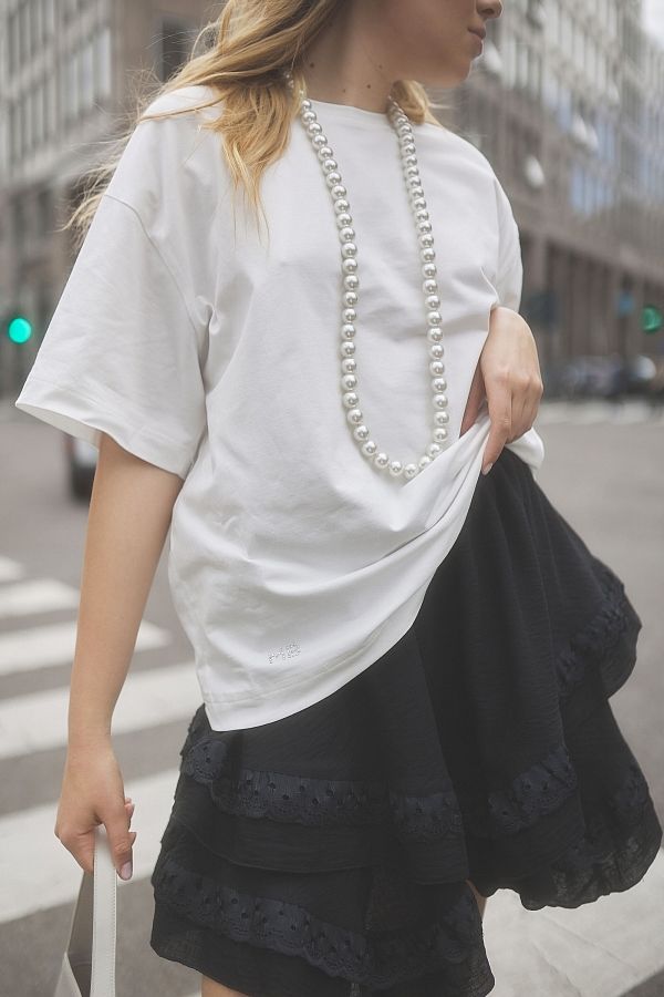 Spódnica mini z koronką czarna SP2024/2 #RU#  SP2024/2 № 1