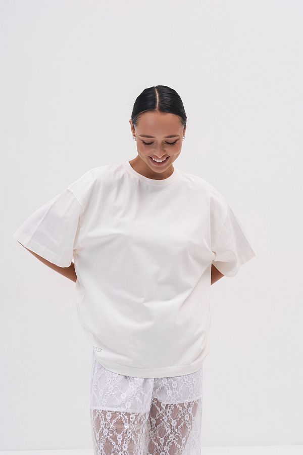 Spodnie z koronką białe spod01/09 #RU#  spod01/09 № 2