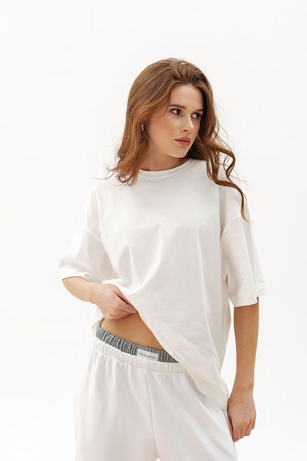 Koszulka z dżetami MBocharova biała FB202411/1 #RU#  FB202411/1 № 1