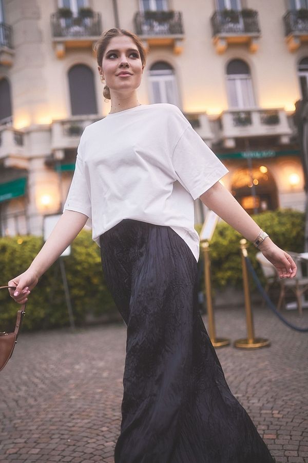 Spódnica midi czarna DF231057/2 #RU#  DF231057/2 № 2