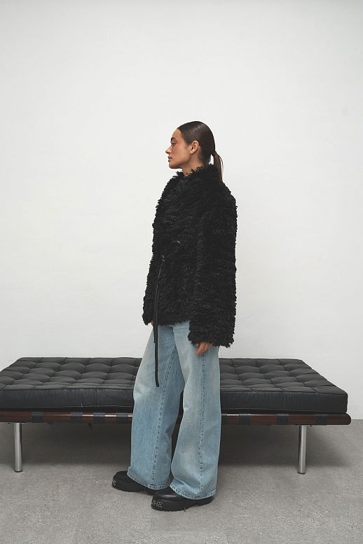 Futro skracane czarne